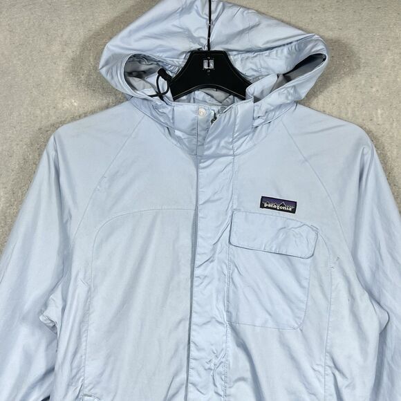 Patagonia Slate Sky Rain Jacket Women’s Small Blue Full Zip Hooded Pockets 27072 - Picture 3 of 15